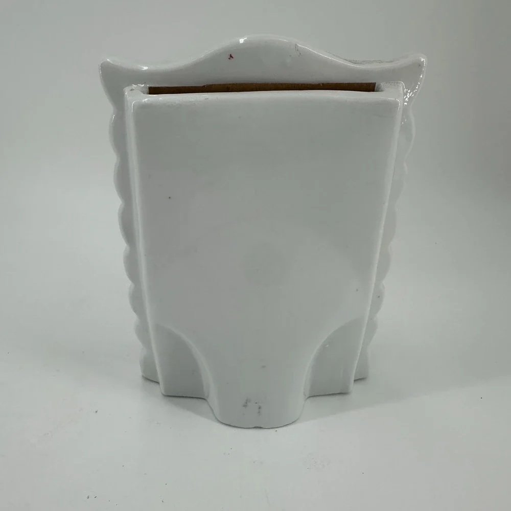 Vintage White Ceramic 3x5 or 4x6 Photo Frame with Pink Roses - Cottagecore